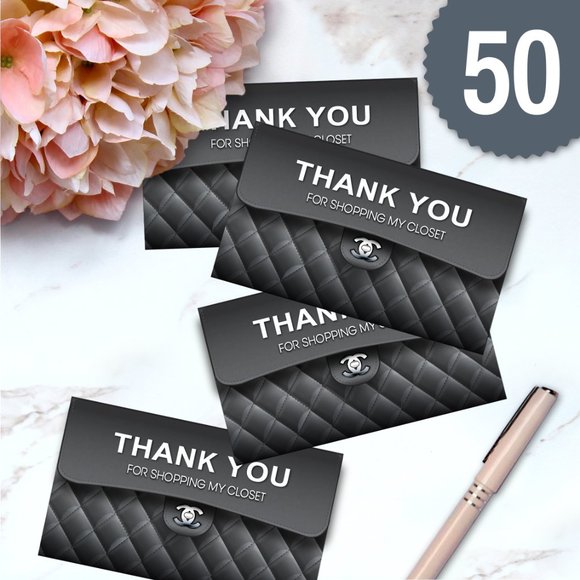 Poshmark Fashion Bag Thank You Card & Sticker Combo (50) - Picture 3 of 5